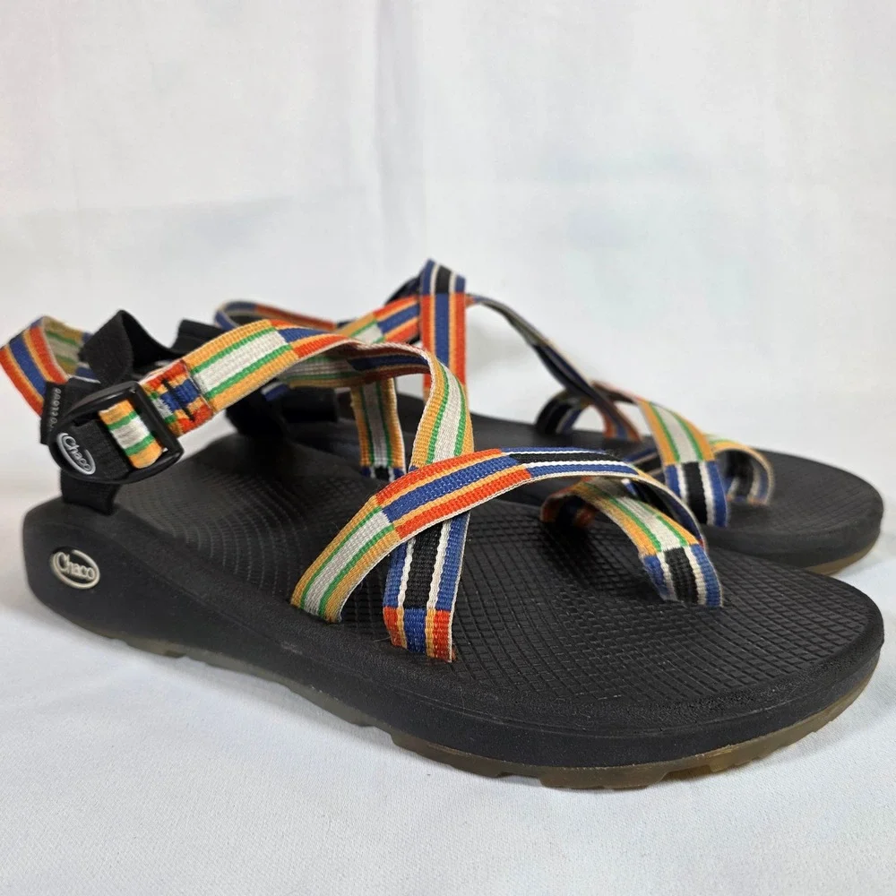 Chaco Z/Cloud Red Multi Mens 12 Sandals Strappy Hiking Outdoor Gorpcore Trail